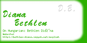 diana bethlen business card